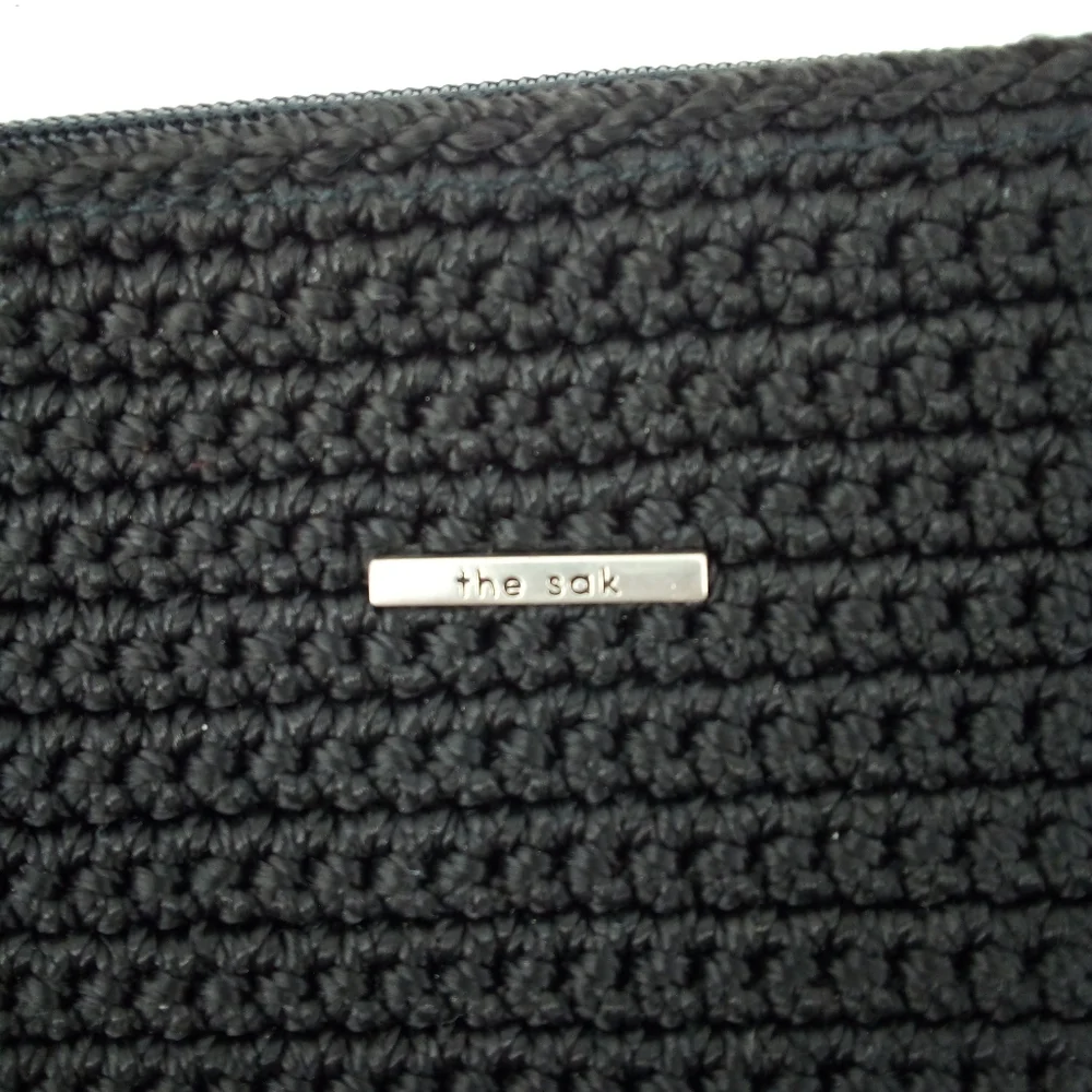 The SAK Black Knit Leather Trio Bundle Small Medium Shoulder Bags Bag Casual - Picture 11 of 16